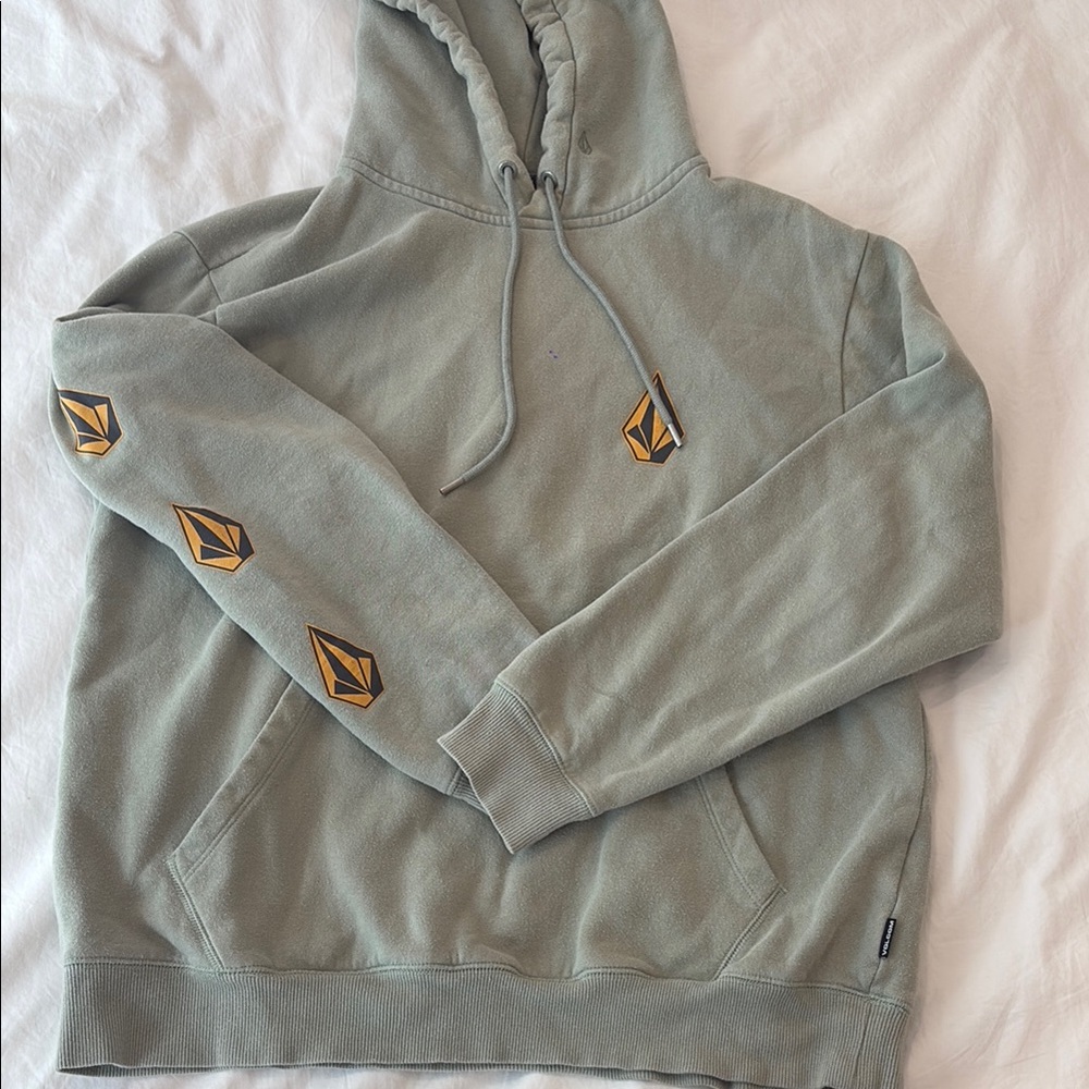 Volcom Light Green Hoodie with Logo